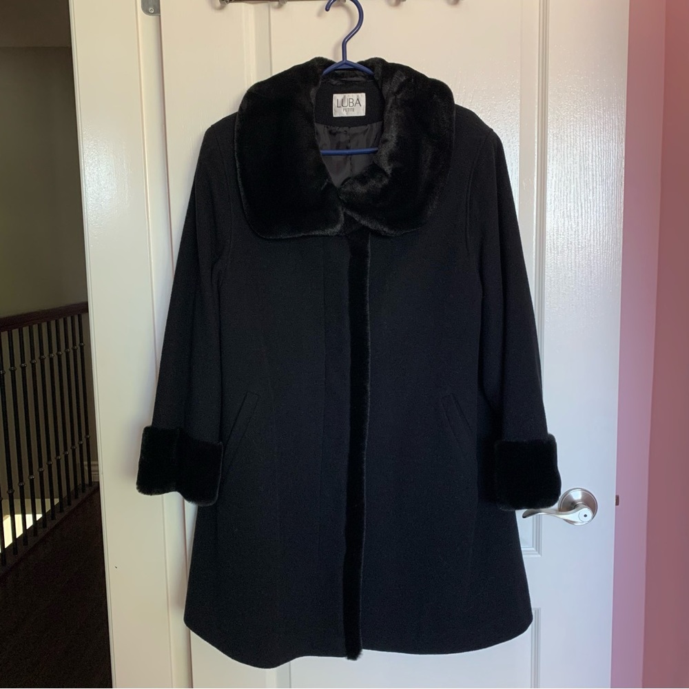 Black Faux Fur Coat